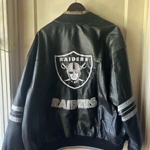 Vintage Carl Banks Leather Raiders Jacket